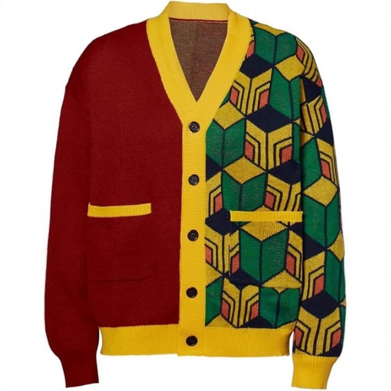 Anime Cosplay Demon Slayer - Maglione Pullover e Cardigan in Maglia