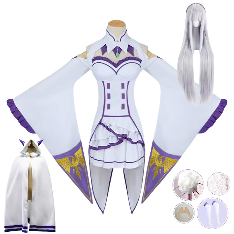 Anime Cosplay Bodysuit - Emilia Cosplay Re Life in un