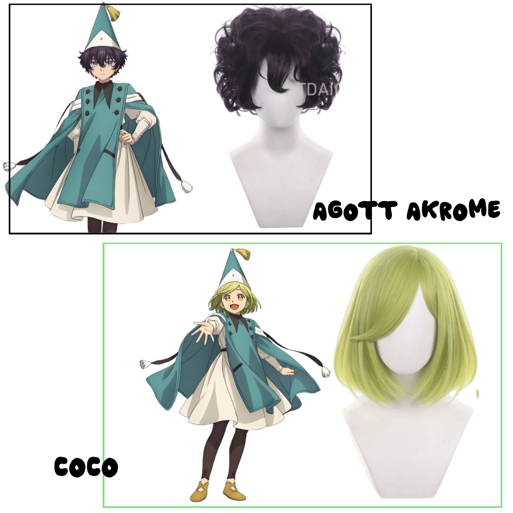 Cosplay Anime Black Hair - Parrucca Cosplay WITCH HAT ATELIER Agott