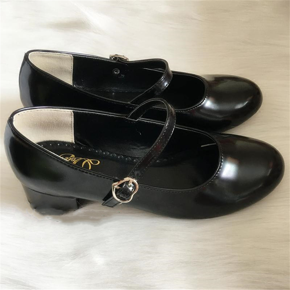 Anime Cosplay Korean Girl - Tacco basso testa tonda scarpe PU