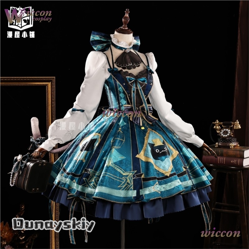 Anime Cosplay Korean Girl - Genshin Impact Coreano-caffè Collaborazione Lynette Costume