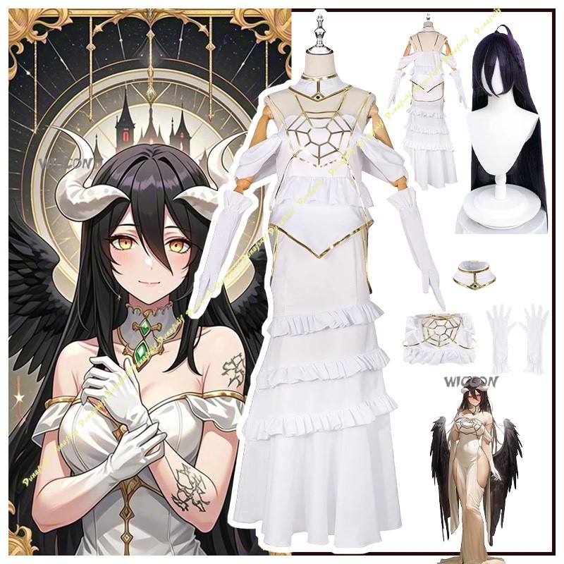 Anime Cosplay Albedo - Costumi Cosplay Anime Over albedo Ragazze