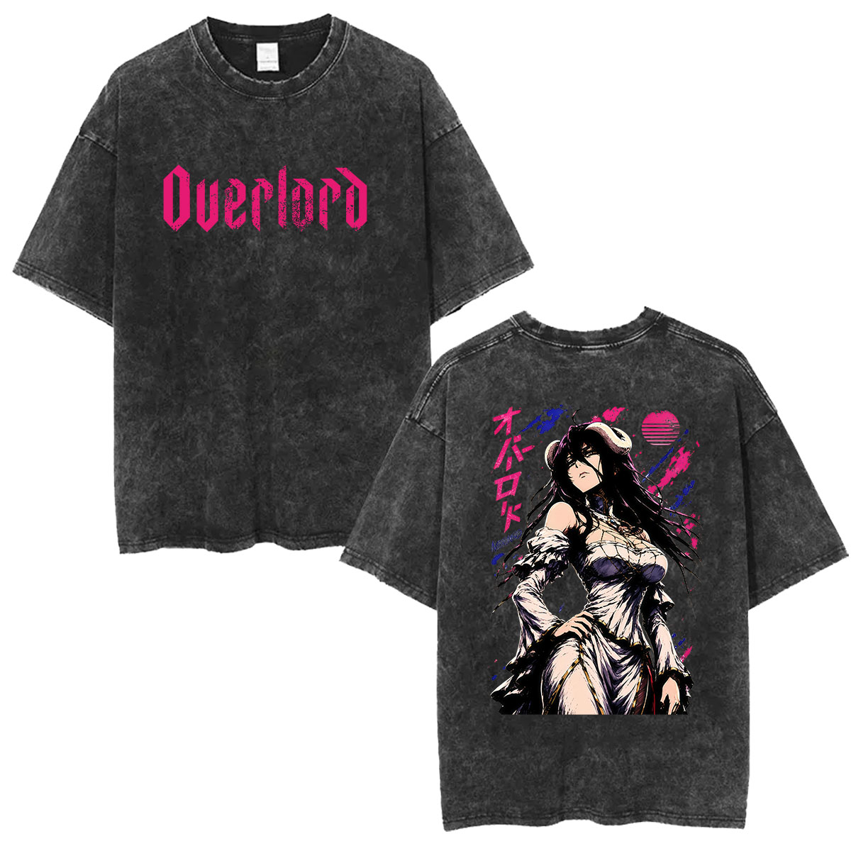 T-shirt Vintage Lavata con Gra - Anime Cosplay Albedo recensione e prezzo