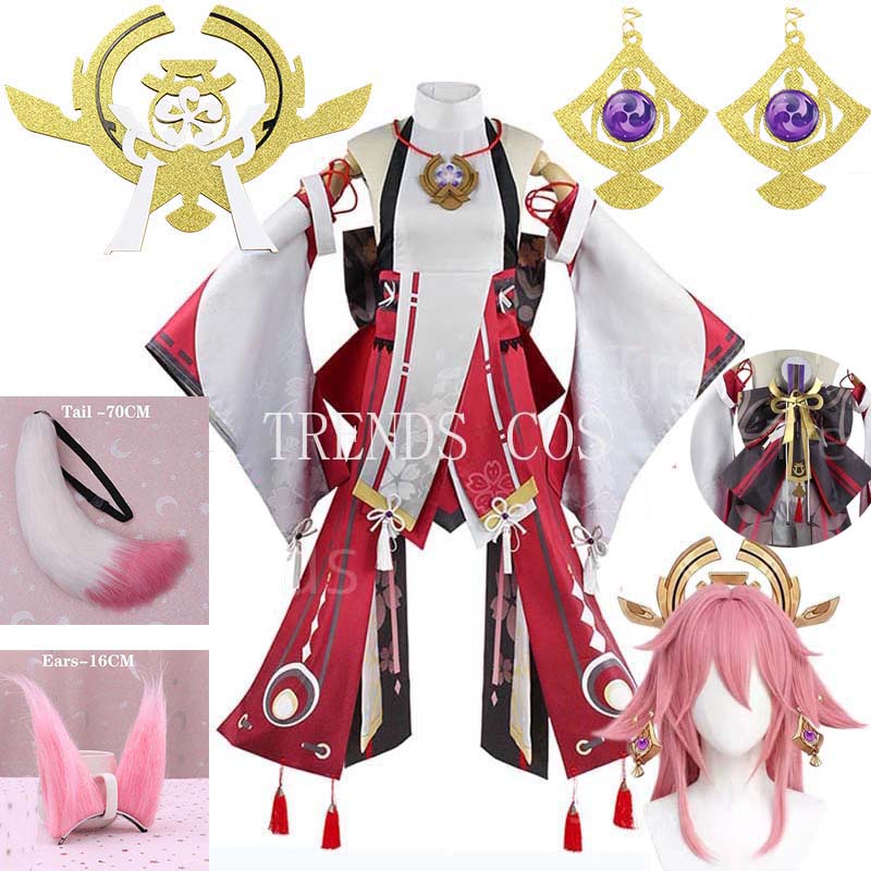 Yae Miko Set completo Guuji Ya - Cosplay Anime Yae Miko recensione e prezzo